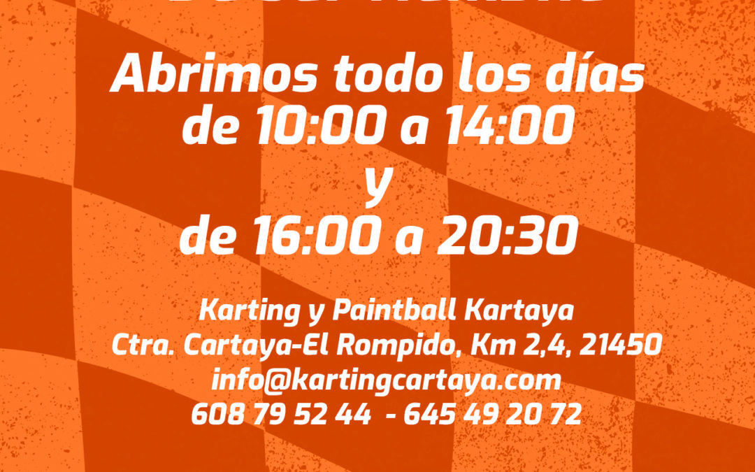 HORARIO DEL 2 AL 15 DE SEPTIEMBRE